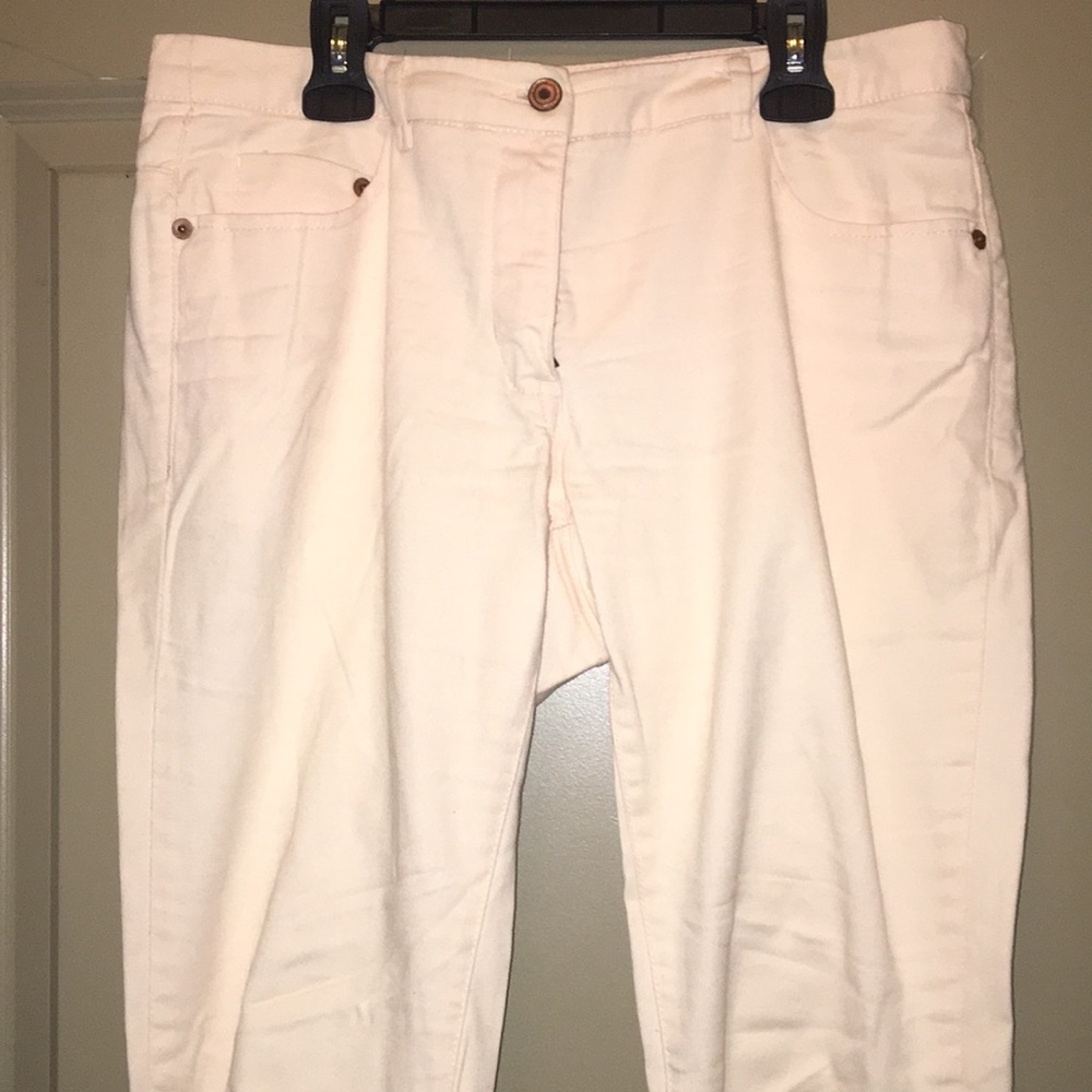 Light Peach Low rise skinny jeans